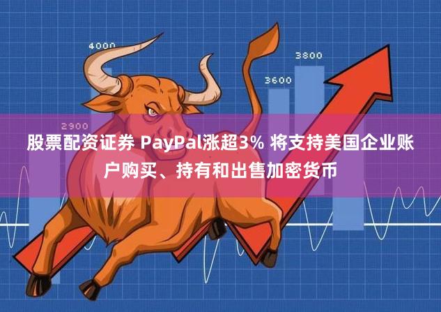 股票配资证券 PayPal涨超3% 将支持美国企业账户购买、持有和出售加密货币